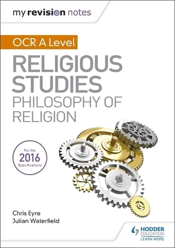 Book cover: “OCR A Level Religious Studies: Philosophy of Religion” with gears.