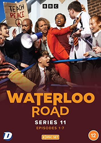 DVD cover for Waterloo Road Series 11 featuring a group of students and teachers.
