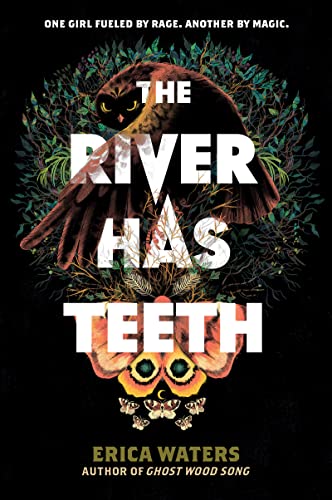 Book cover: dark background with owl, text, and alligator mouth illustration.