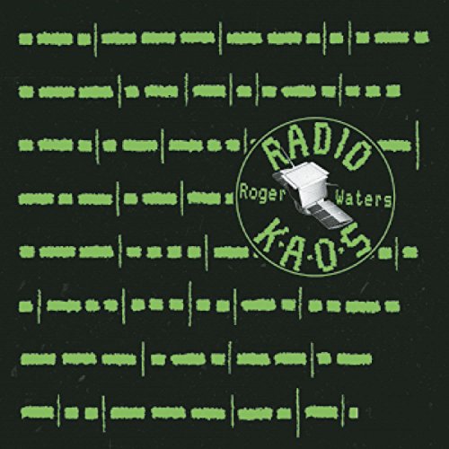 Roger Waters’ “Radio Kaos” CD cover with green text on dark background.