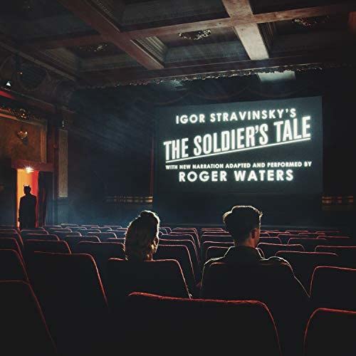 CD cover: theater interior with a large screen displaying "The Soldier's Tale".
