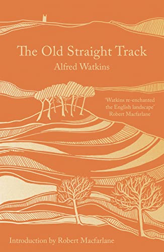 Book cover with orange background, line-art hills, trees, and white text title and author.