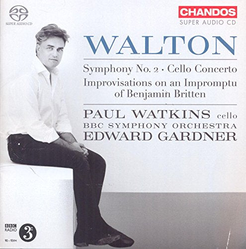 CD cover featuring cellist Paul Watkins and text listing orchestral works.