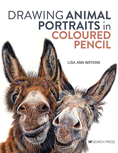 Book cover featuring a detailed coloured pencil drawing of two donkeys.