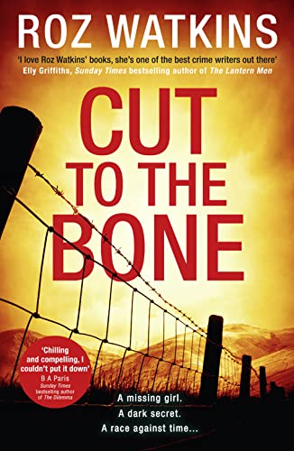 Book cover: “Cut to the Bone” with barbed wire and landscape.