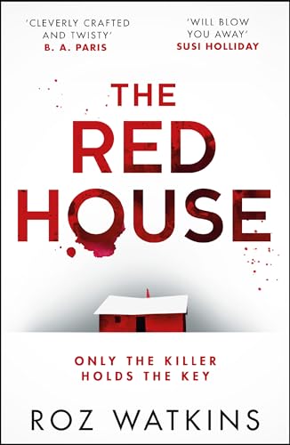 Book cover: “The Red House” with red text, a house silhouette, and blood splatters.