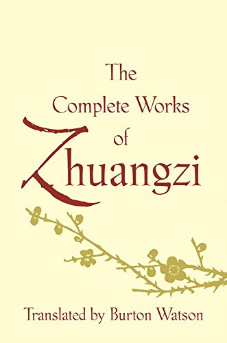 Book cover: "The Complete Works of Zhuangzi" with floral branch design.
