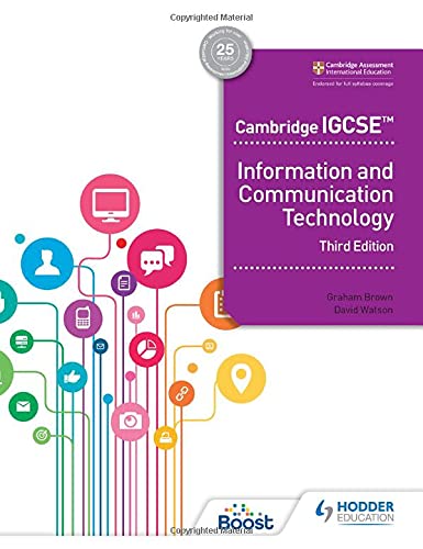IGCSE Information and Communication Technology textbook, third edition, blue cover.