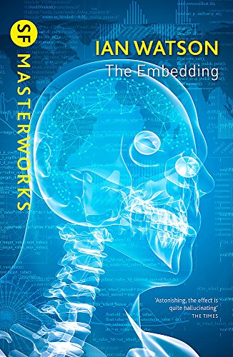 Book cover: blue brain outline with data visualizations, title "The Embedding".