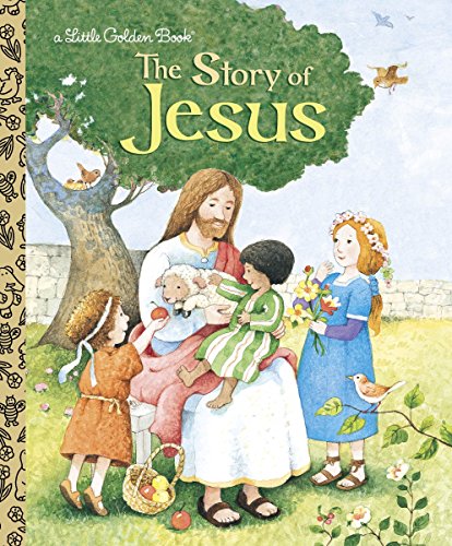 Cover of "The Story of Jesus" Little Golden Book, depicting Jesus with children.