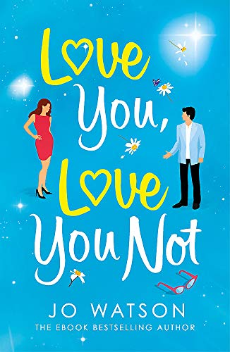 Book cover with illustrated couple, daisies, and colorful, playful typography.