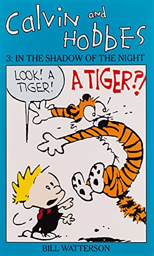 Calvin and Hobbes book cover featuring a boy and a tiger.