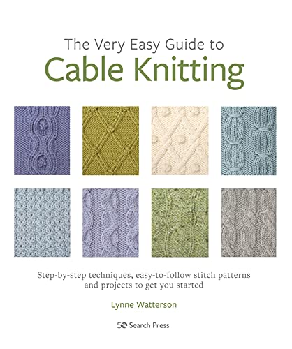 Book cover featuring cable knit stitch patterns in various colors.
