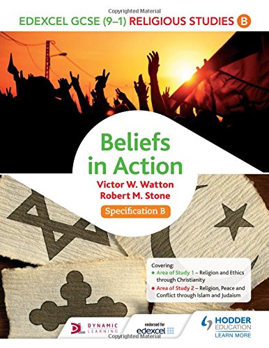Textbook cover for Edexcel Religious Studies GCSE, showing a crowd.