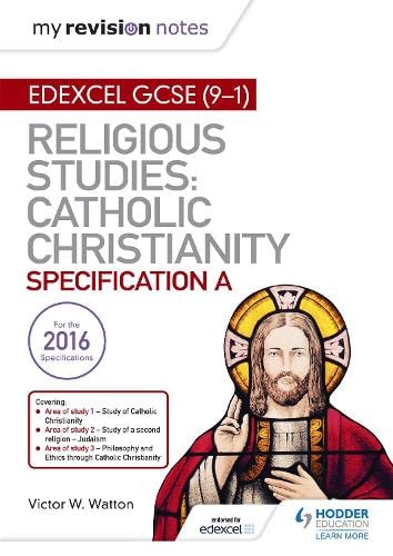 Book cover for Edexcel GCSE Religious Studies Catholic Christianity featuring an illustration of Jesus.
