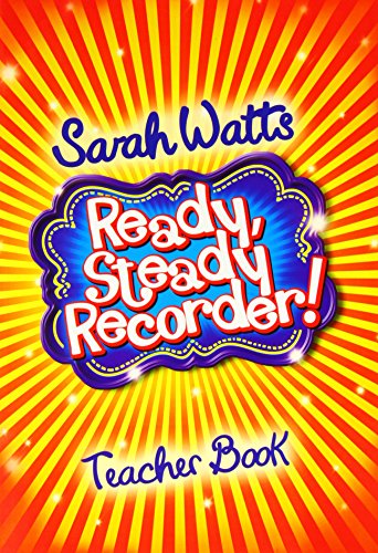 Cover of "Ready, Steady Recorder!" teacher book with colorful rays.