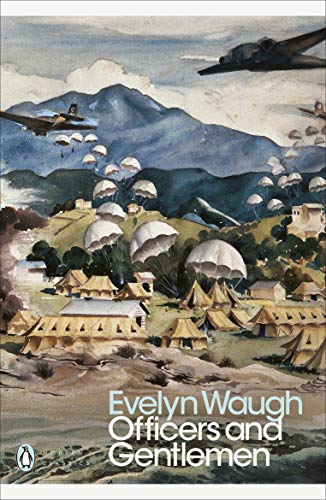 Book cover depicting a wartime landscape with parachutists and aircraft.