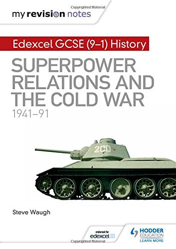 Textbook cover for Edexcel GCSE History featuring a tank and Cold War title text.