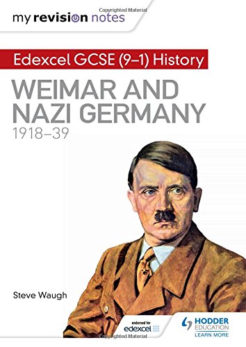 A textbook cover featuring a portrait of Hitler, titled "Weimar and Nazi Germany 1918-39".
