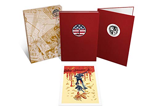 Red deluxe edition of “Umbrella Academy Volume 2: Dallas” with bonus print.