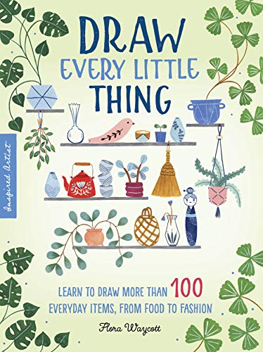 Book cover featuring illustrations of household items on shelves surrounded by green leaves.