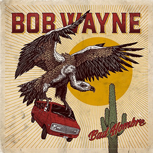 Album cover with vulture, red car, and cactus, featuring artist name and album title.