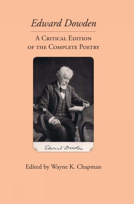 Book cover featuring a portrait of Victorian poet Edward Dowden.