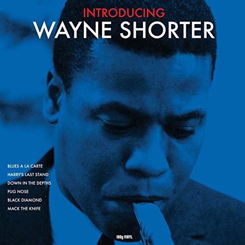 Album cover for Wayne Shorter’s “Introducing” with a portrait of the artist.