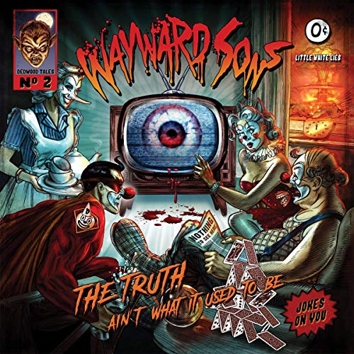CD cover for Wayward Sons, featuring surreal, horror-themed imagery.