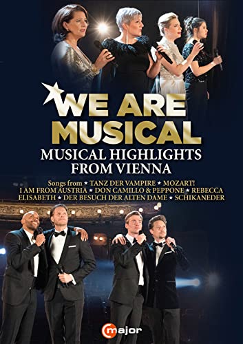 DVD cover for “We Are Musical” featuring singers in formal wear.