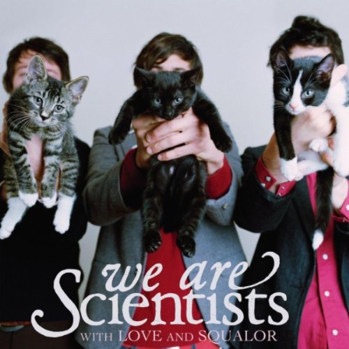 Four men in suits holding kittens, album cover for We Are Scientists.