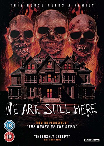 DVD cover for horror film "We Are Still Here" with ghostly figures.