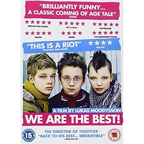DVD cover for "We Are The Best!" featuring three young people.