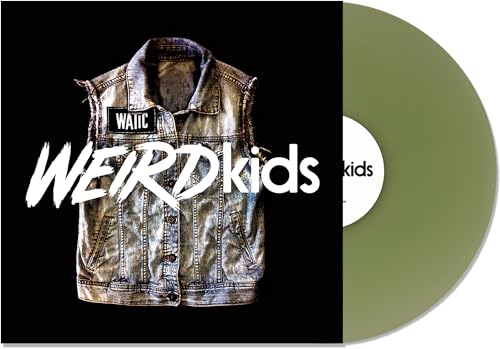 We Are The In Crowd" album cover with a denim vest and green vinyl record.