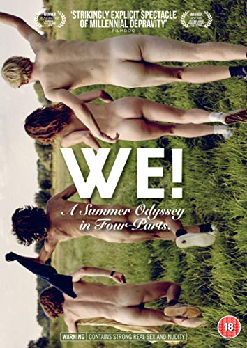 DVD cover for “We”, featuring nude figures lying on grass.