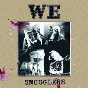 Album cover featuring four black and white band photos with the title Smugglers.