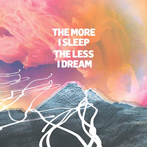 "Album cover with mountain landscape, colorful smoke, and white text."