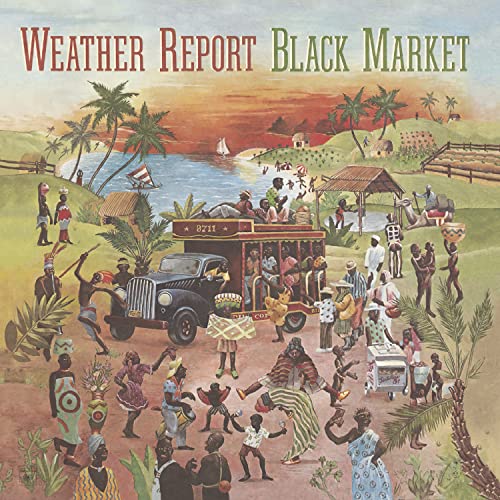 “Black Market” CD cover: painted scene of people and a vintage truck.