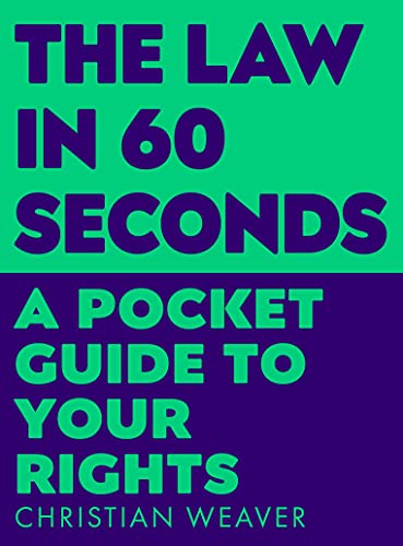 Book cover: "The Law in 60 Seconds" with bold, colorful text.
