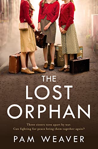 Book cover: three women with suitcases, titled “The Lost Orphan”.