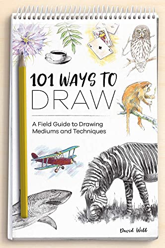 Book cover with drawings of animals, plants, and objects; title reads "101 Ways to Draw".