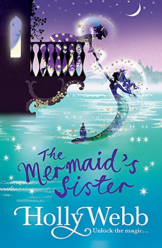 Book cover: mermaid and girl on a balcony, Venice skyline.