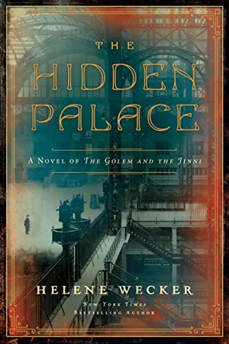 Book cover of The Hidden Palace featuring a dark, industrial interior with iron architecture.