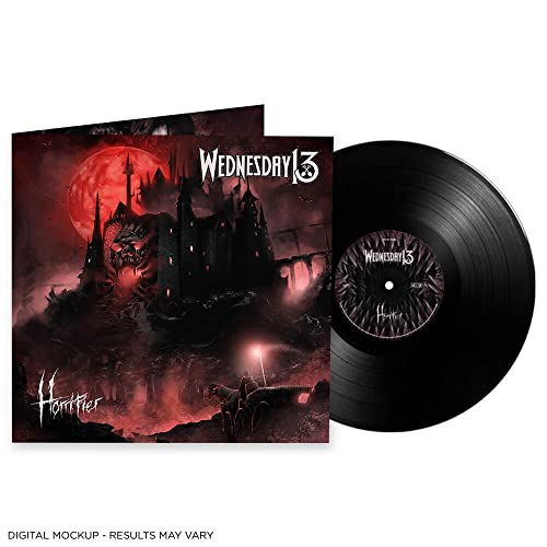 Wednesday 13 “Horrifier” vinyl record with gothic castle cover art.