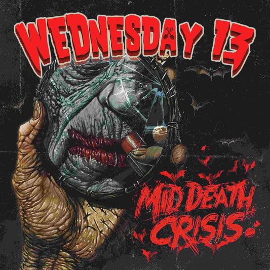 Album cover for Wednesday 13’s “Mid Death Crisis” featuring a monstrous hand.