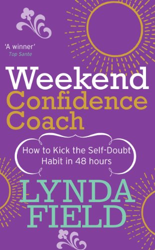 Purple book cover with yellow and teal text: "Weekend Confidence Coach" by Lynda Field.