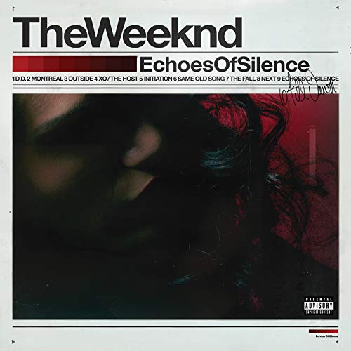 CD cover for The Weeknd’s “Echoes Of Silence” with a shadowed portrait.