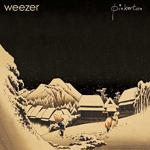 Weezer’s Pinkerton vinyl album cover: a snowy Japanese landscape painting.