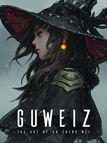 Digital painting of a girl in a large witch hat with a glowing earring.