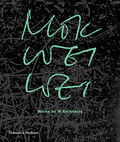 Book cover with light green scribbled text on a black textured background.